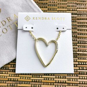 Ansley Heart Gold Pendant Necklace NEW AUTHENTIC